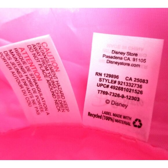 Disney Store Minnie Mouse Pink Glitter Tote Bag Plastic - Picture 9 of 10